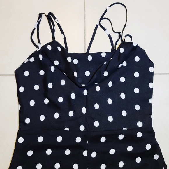 QUINCY BLACK POLKA-DOT JUMPSUIT - Picture 5 of 8